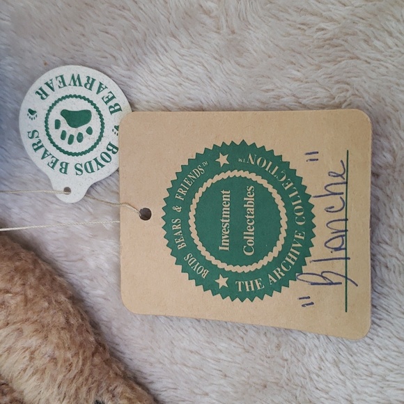 BLANCHE DE BEARVOIRE •Boyds Bears & Friends•  Green Velvet Rose Hat Choker, NWT - Picture 7 of 10